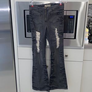 Blue pearl black jeans